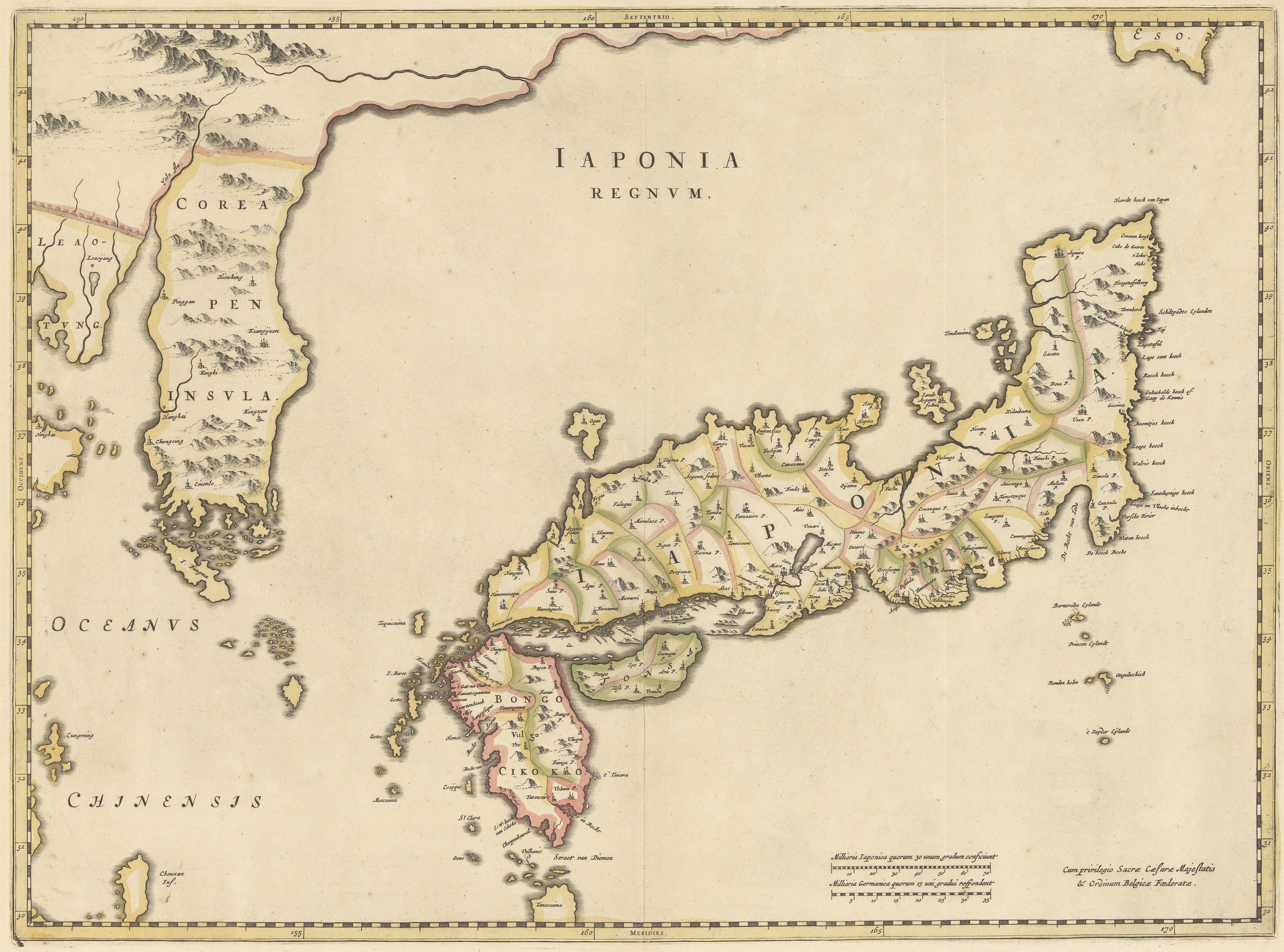 西洋古版日本地図一覧 1600年代